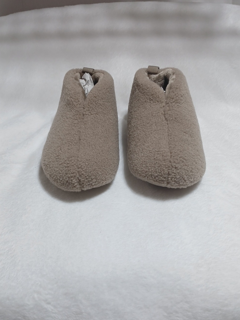 Bombas Cabin Bootie Slipper Cozy Taupe  Plush Booties Sz 8 Women Poo